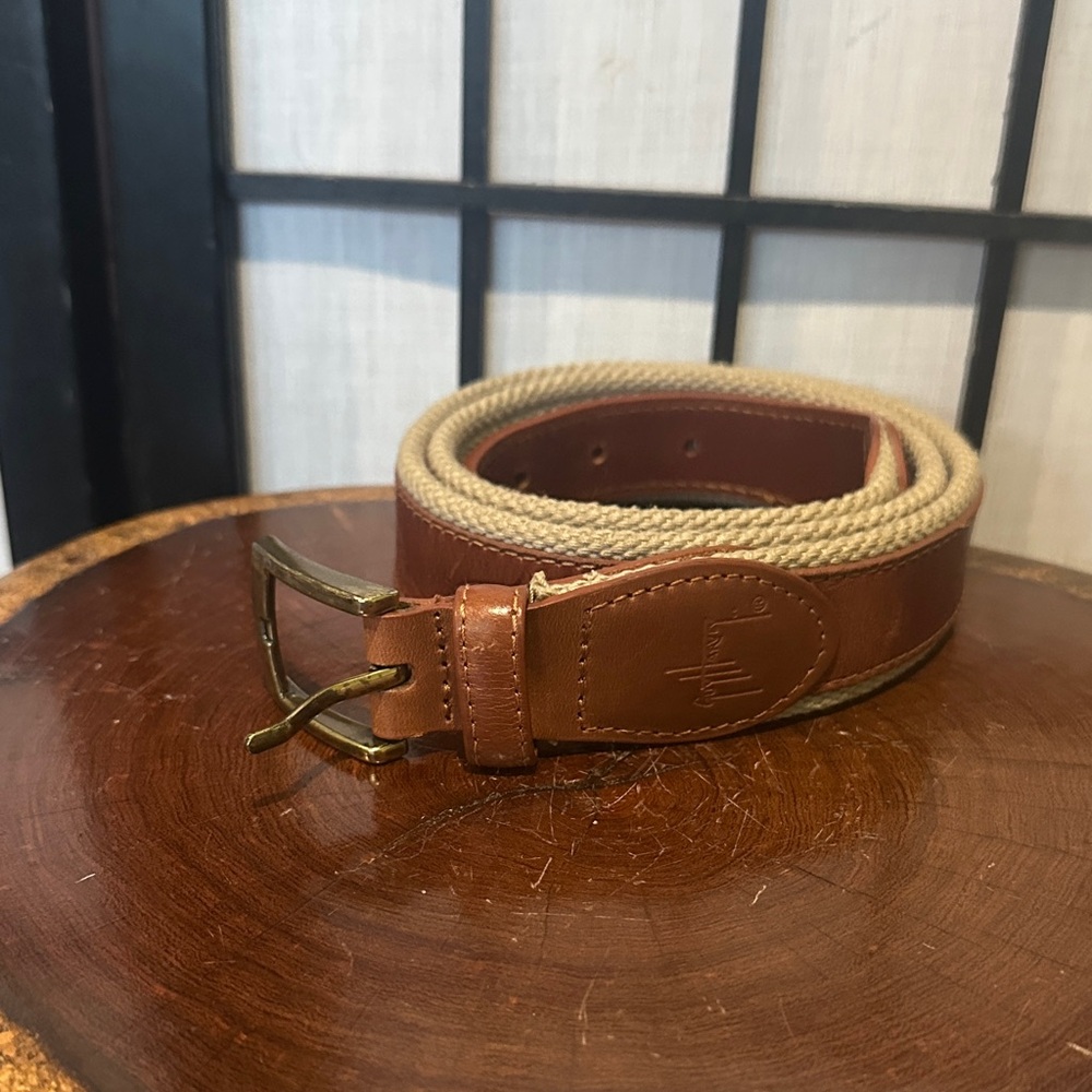 Guy Harvey Swordfish Leather and Canvas Men's Belt 38”
